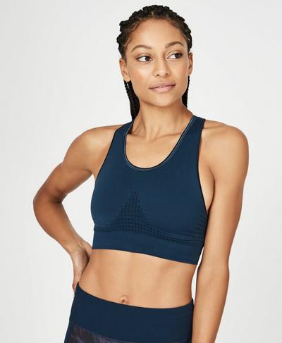 Stamina Sports Bra, Beetle Blue | Sweaty Betty