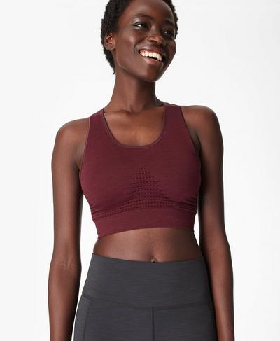 Stamina Sports Bra, Black Cherry | Sweaty Betty