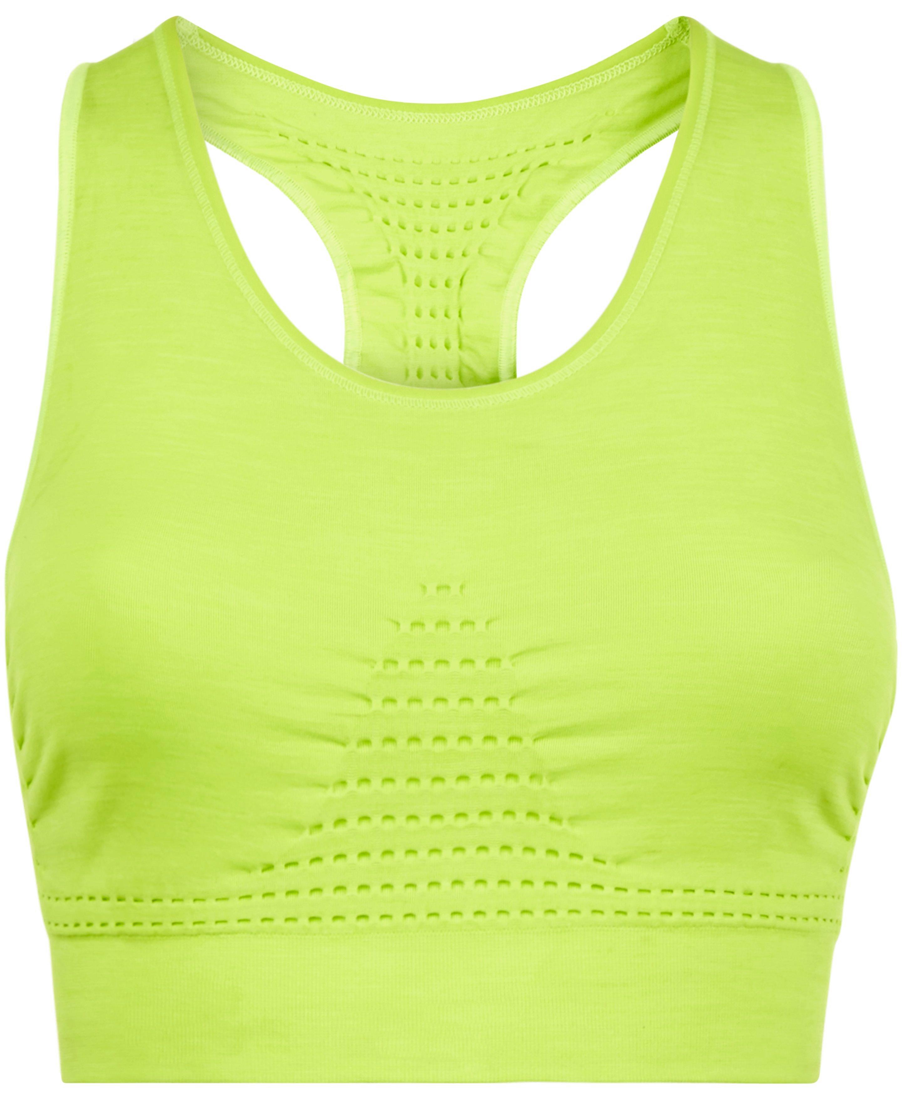 lime green sports bra