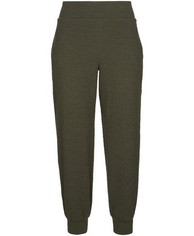 Connect Cuffed 7/8 Track Pants, Olive | Sweaty Betty