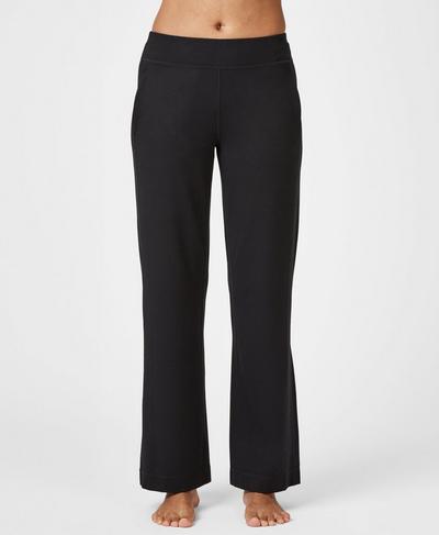 Lotus Yoga Trousers, Black | Sweaty Betty