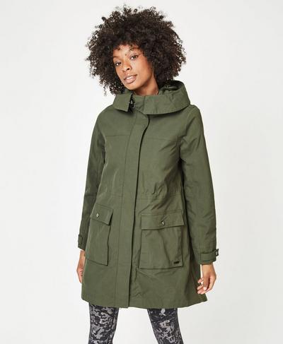 Stride Parka, Olive | Sweaty Betty