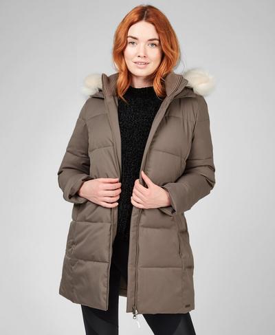 North Pole Primaloft Jacket, Dark Taupe | Sweaty Betty