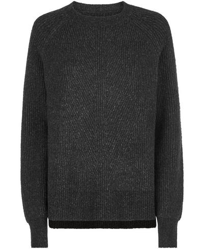 Shakti Crew Neck Wool Blend Jumper, Black Marl | Sweaty Betty
