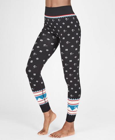 Betty Ski Base Layer Leggings, Betty Fairisle Jacquard | Sweaty Betty