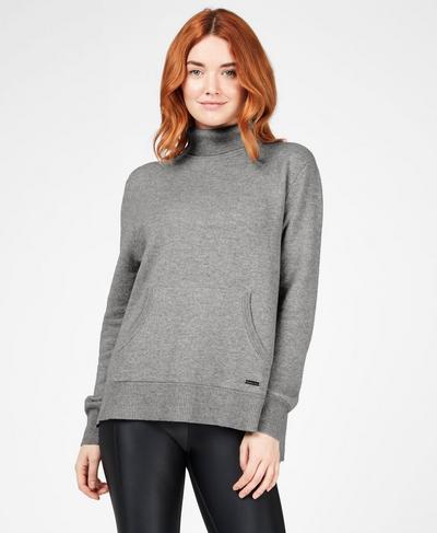 Hampstead Jumper, Light Grey Marl | Sweaty Betty