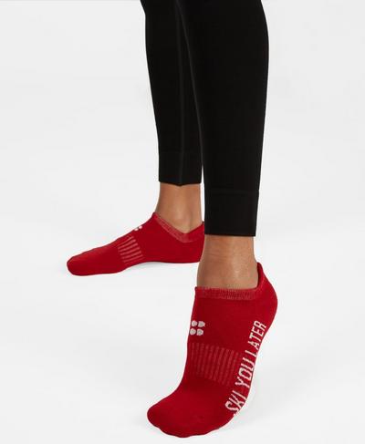 Christmas Trainer Liners 3 pack, Mosaic Blue Mix | Sweaty Betty