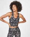 Power Crop Workout Tank, Monotone Camo Print | Sweaty Betty