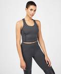 Power Crop Workout Vest, Slate Grey | Sweaty Betty