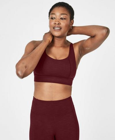 Open Back Studio Workout Vest, Black Cherry | Sweaty Betty