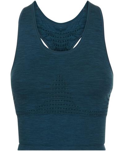 Stamina Longline Sports Bra, Beetle Blue | Sweaty Betty