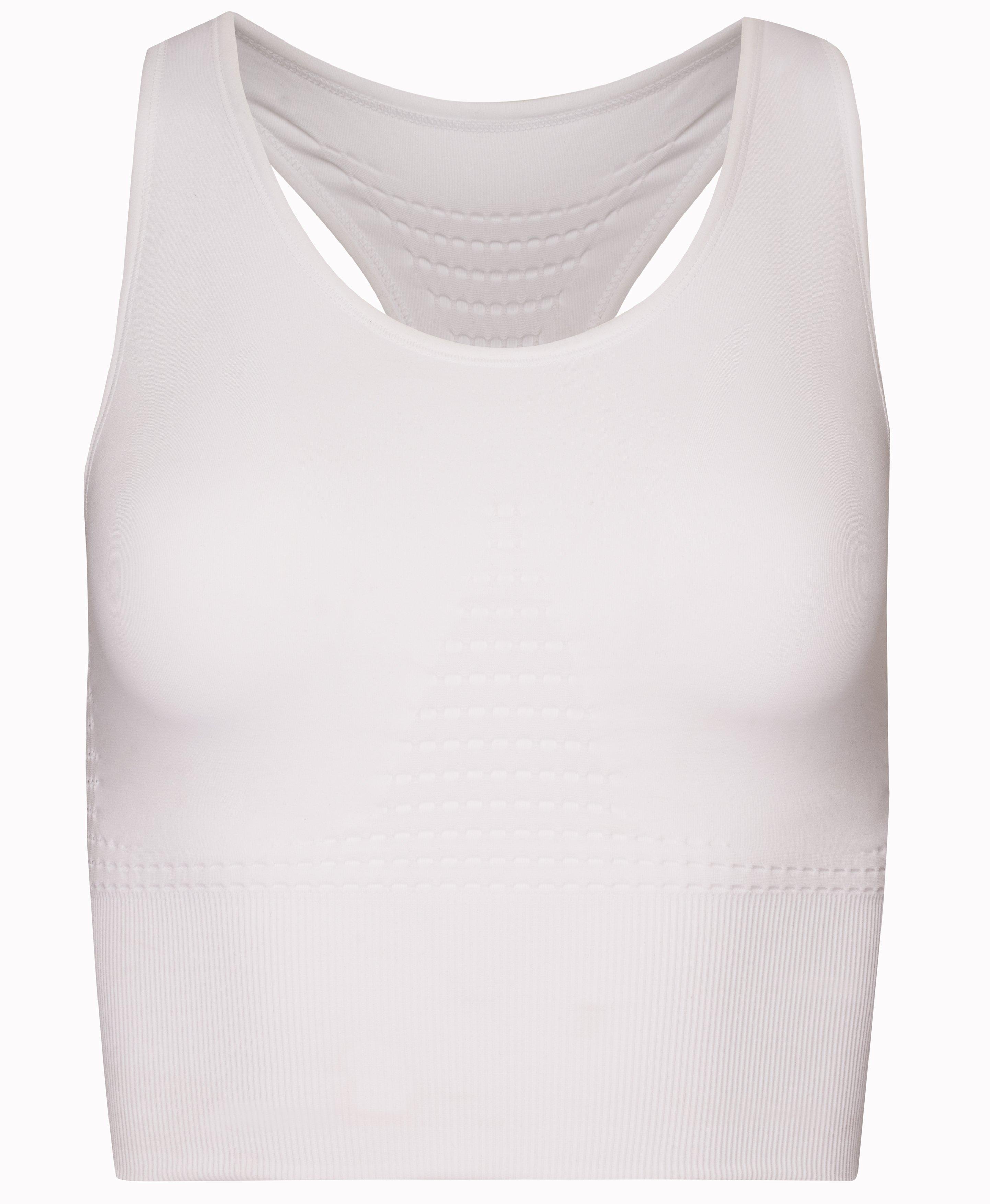 white sports bra