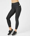 Zero Gravity High Waisted Glitter 7/8 Running Leggings, Black | Sweaty Betty