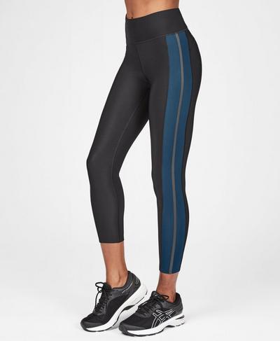 Thermodynamic Thermal 7/8 Running Leggings, Beetle Blue | Sweaty Betty