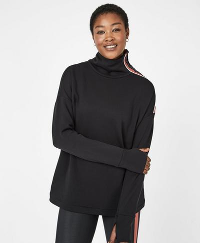 Freedom Thermal Running Pullover, Black | Sweaty Betty