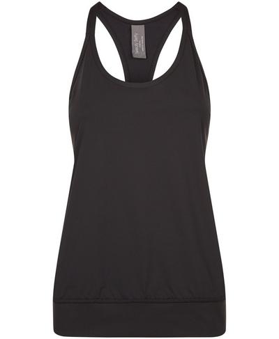 Strappy Banded Hem Workout Vest, Black | Sweaty Betty