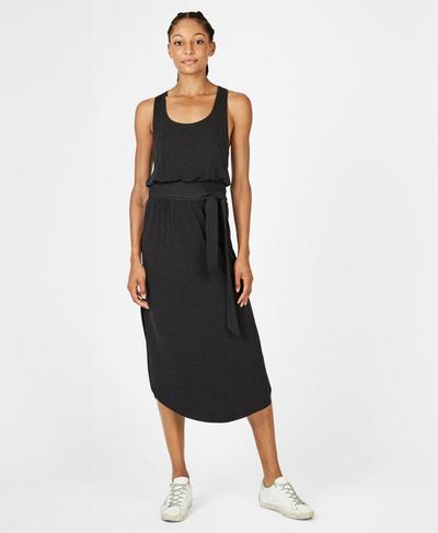 Athena Dress, Black Marl | Sweaty Betty