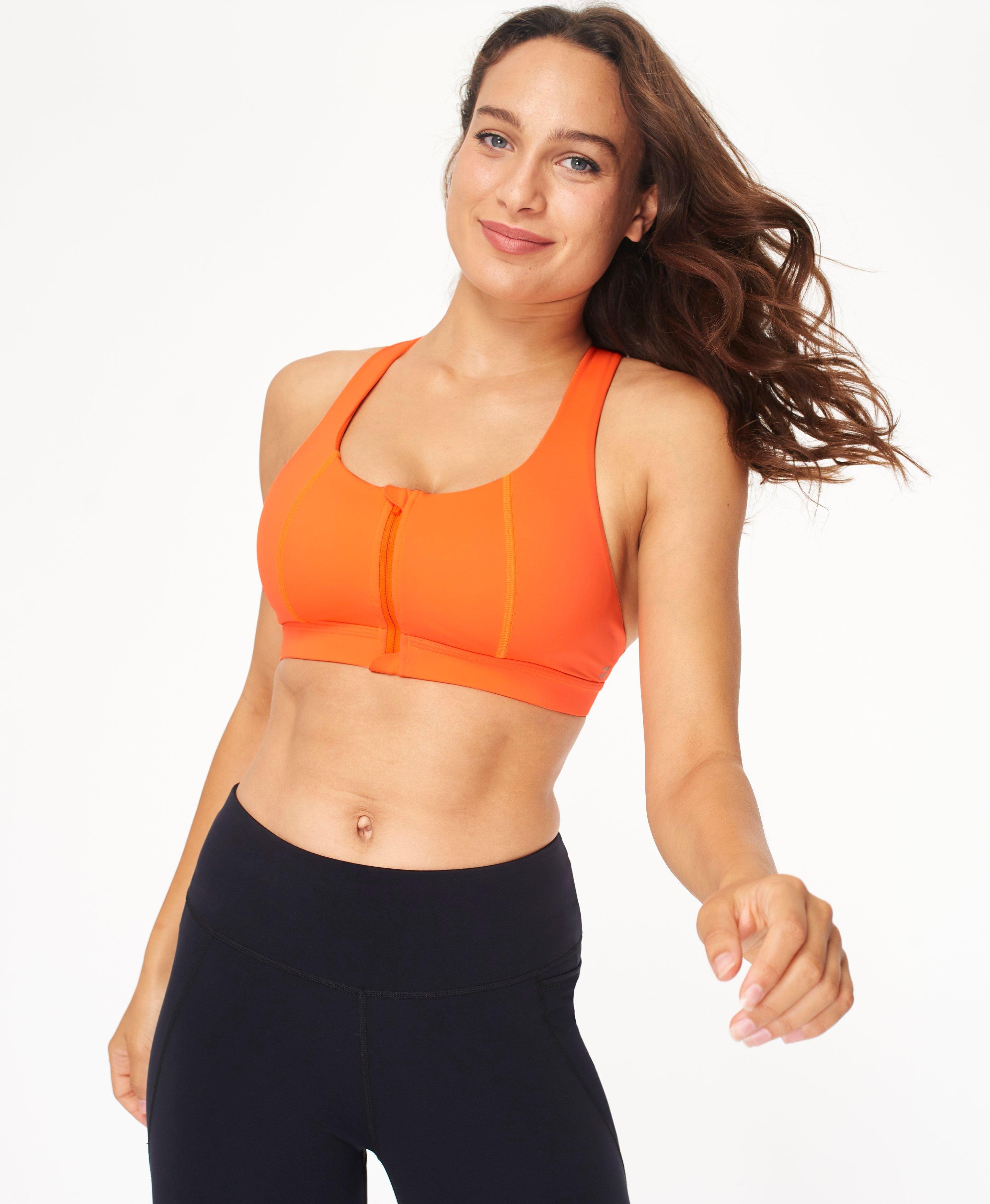 zip up sports bra
