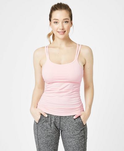 Namaska Bamboo Yoga Vest, Liberated Pink | Sweaty Betty