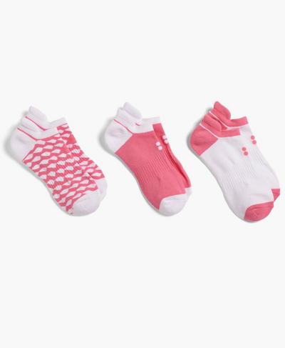 Workout Sneaker Socken im 3er-Pack , Peony Pink | Sweaty Betty
