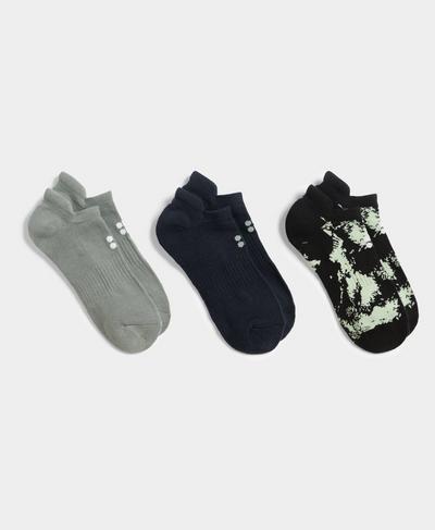 Workout Sneaker Socks 3 Pack , Storm Blue | Sweaty Betty