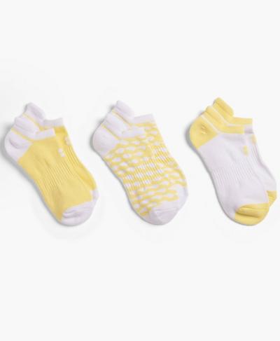 Workout Sneaker Socks 3 Pack , Waterlily Yellow | Sweaty Betty