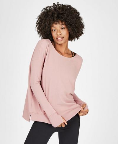 Simhasana Luxe Sweatshirt, Velvet Rose | Sweaty Betty