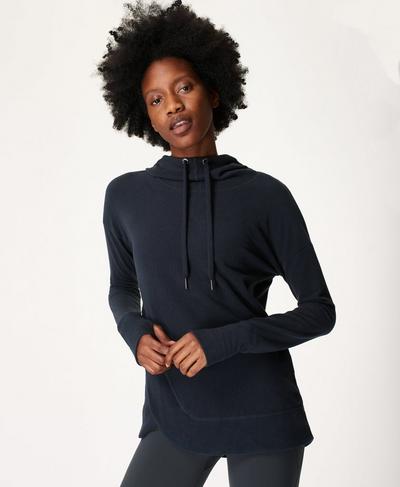 Escape Luxe Hoodie, Beetle Blue | Sweaty Betty
