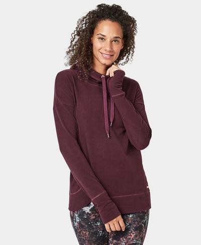 Escape Luxe Hoodie, Black Cherry | Sweaty Betty