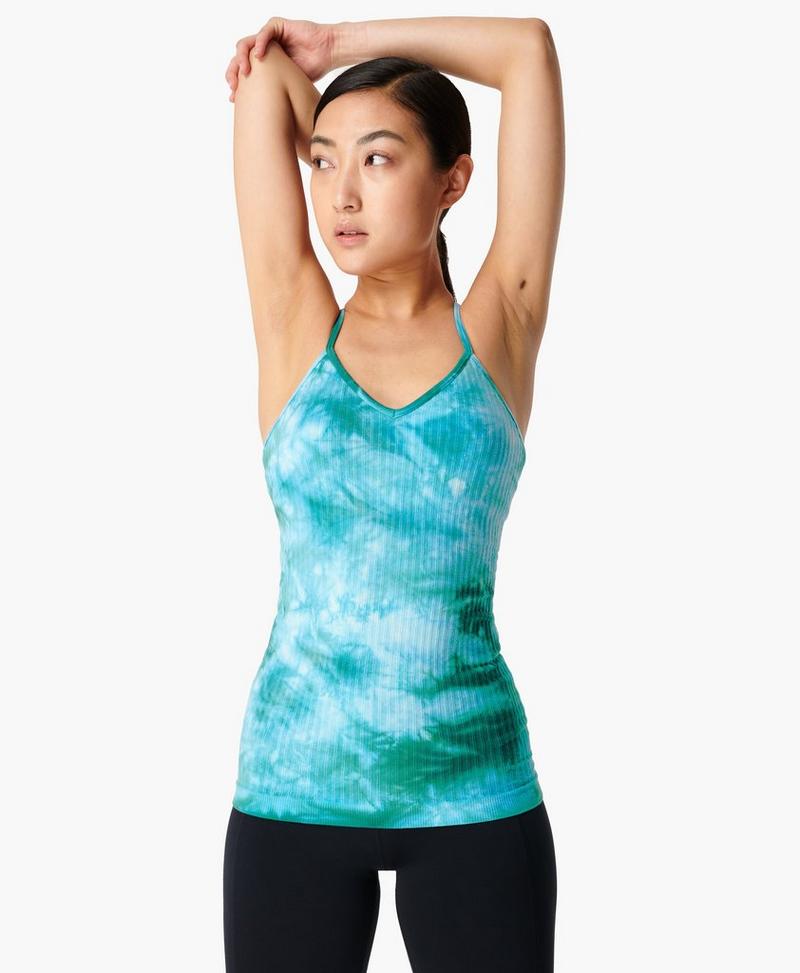 Mindful Seamless Yoga Vest greentiedye Women's Vests www