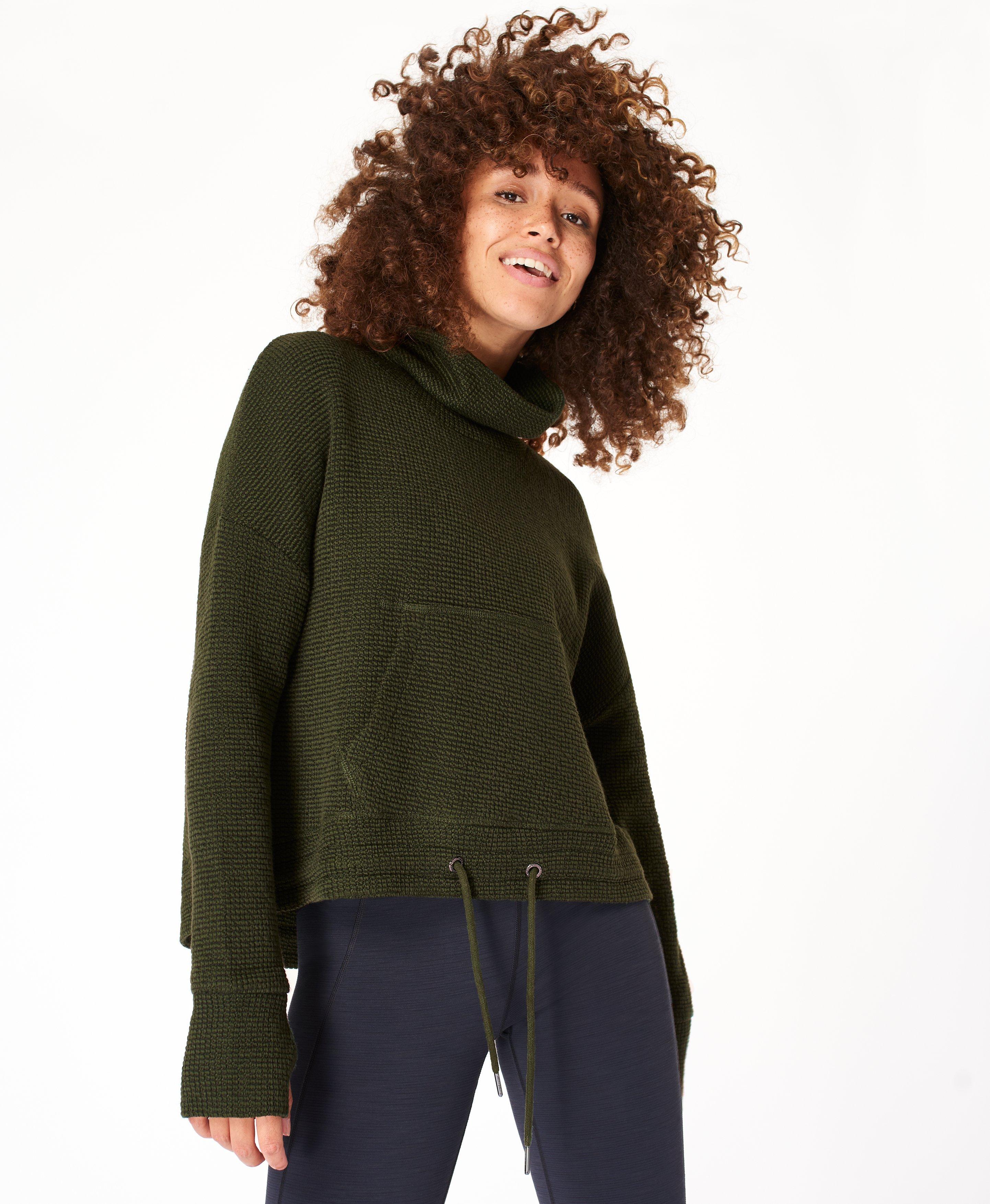 olive green sweatshirt womens