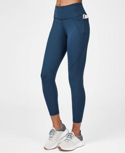 Power 7/8 Workout Leggings, Beetle Blue | Sweaty Betty