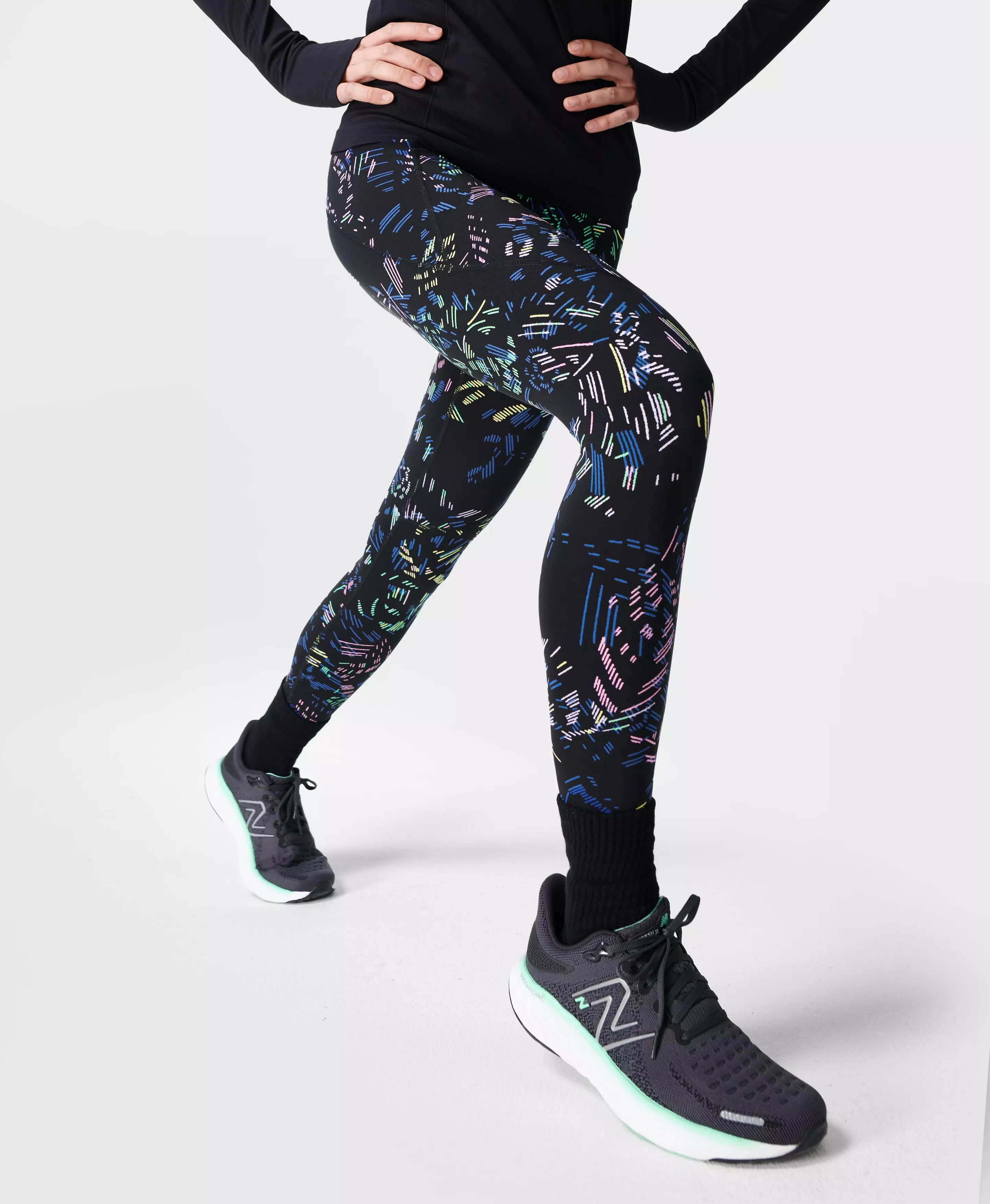 Floral Refract Power 7/8 Workout Leggings