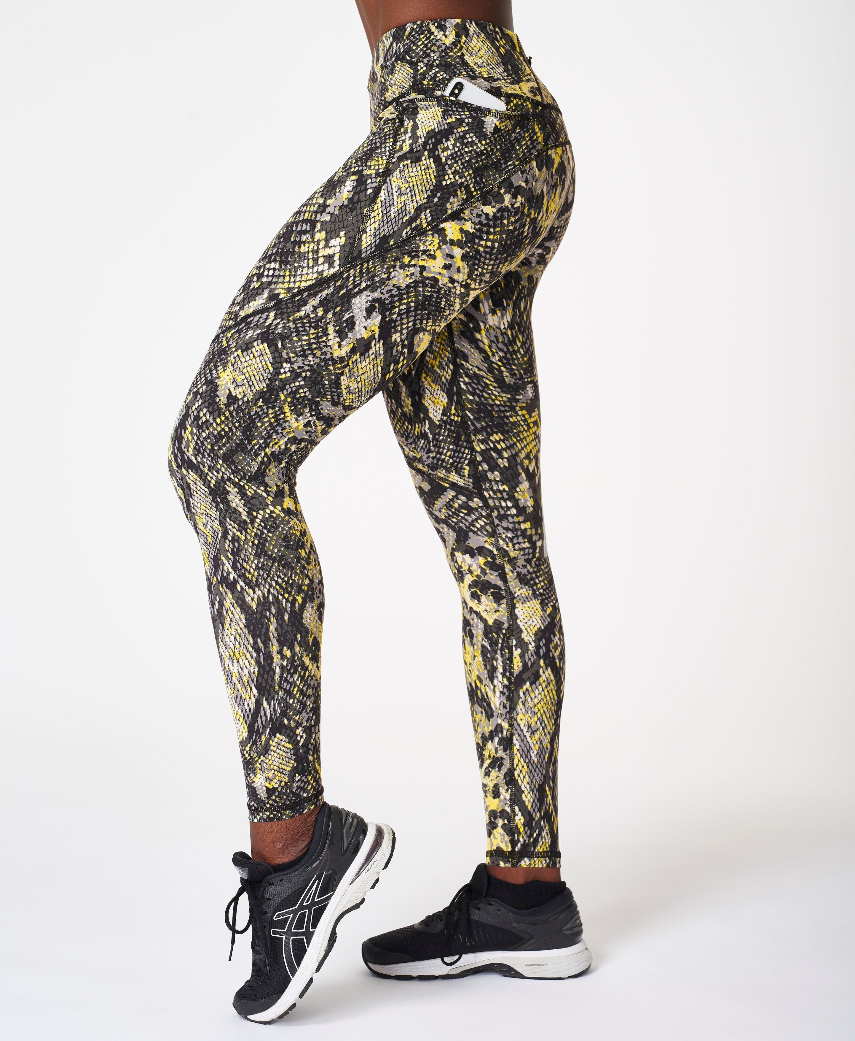 snake print workout leggings