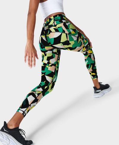 Power 7/8 Workout Leggings , Green Camo Figure Print | Sweaty Betty