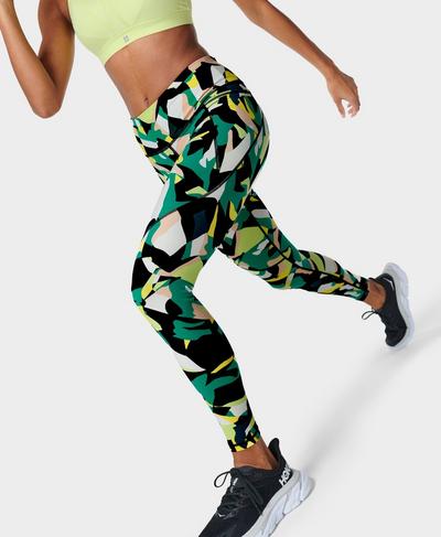 Power Gym Leggings , Green Camo Figure Print | Sweaty Betty