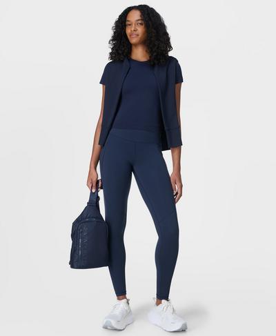 Power Gym Leggings, Navy Blue | Sweaty Betty