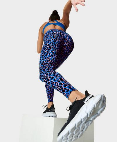 Power Gym Leggings , Pink Leopard Print | Sweaty Betty