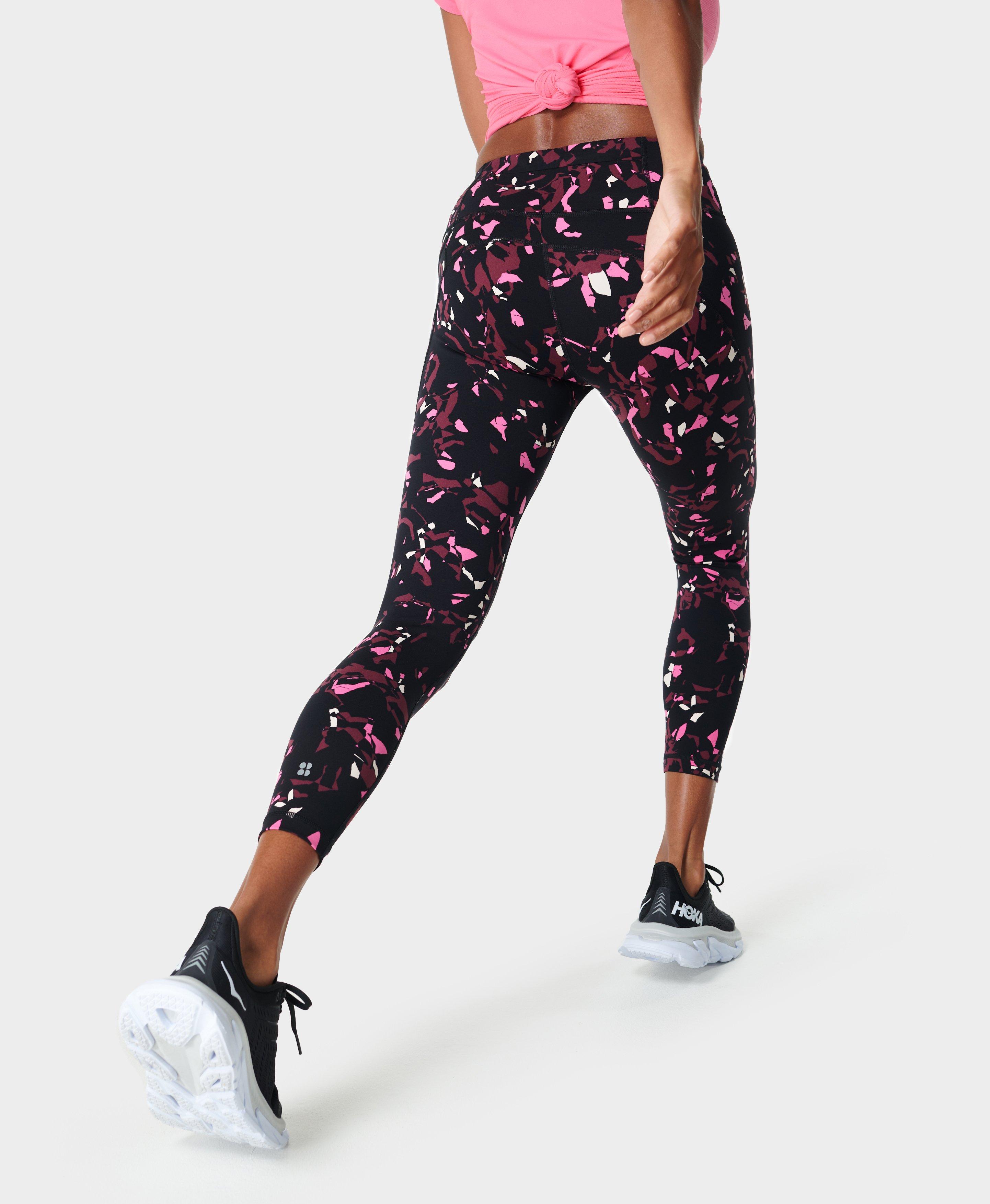 Workout Leggings - pinkpetalcamoprint 