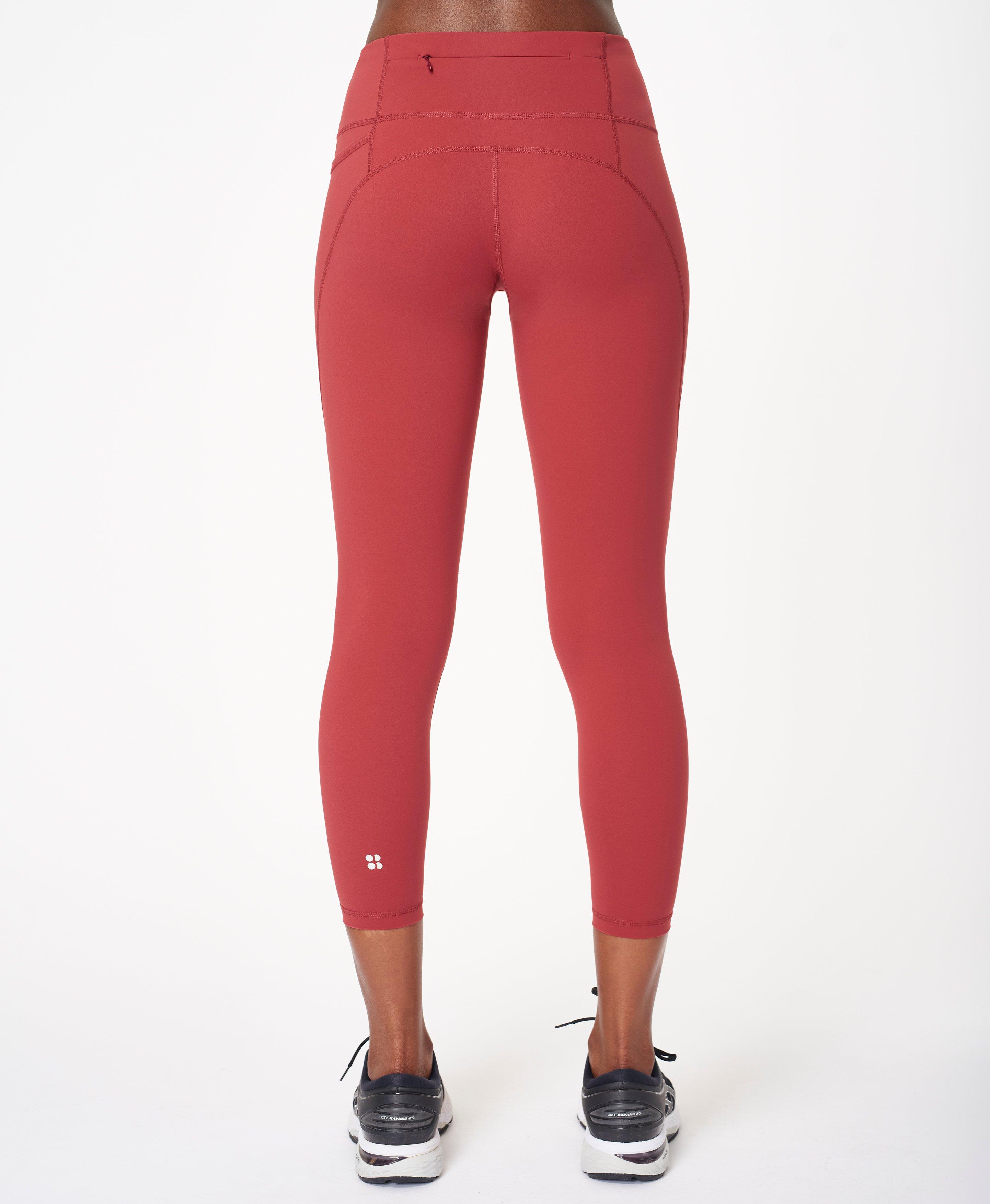 red workout leggings