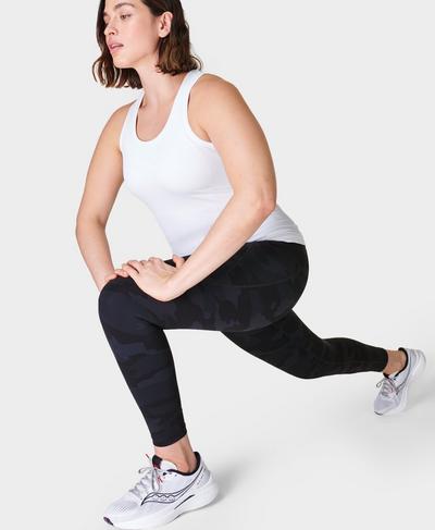 Power 7/8-Fitness Leggings, Ultra Black Camo Print | Sweaty Betty