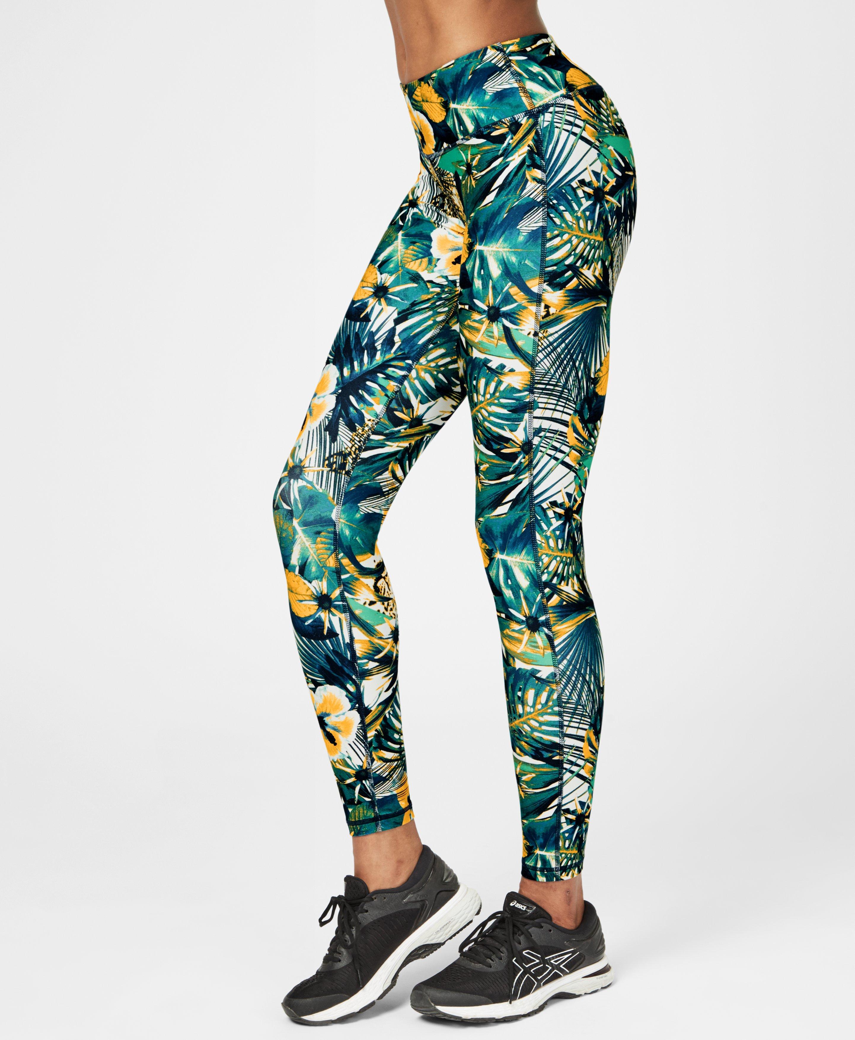 floral workout leggings