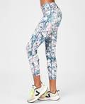 Contour 7/8 Workout Leggings, Pale Pink Doodle Print | Sweaty Betty