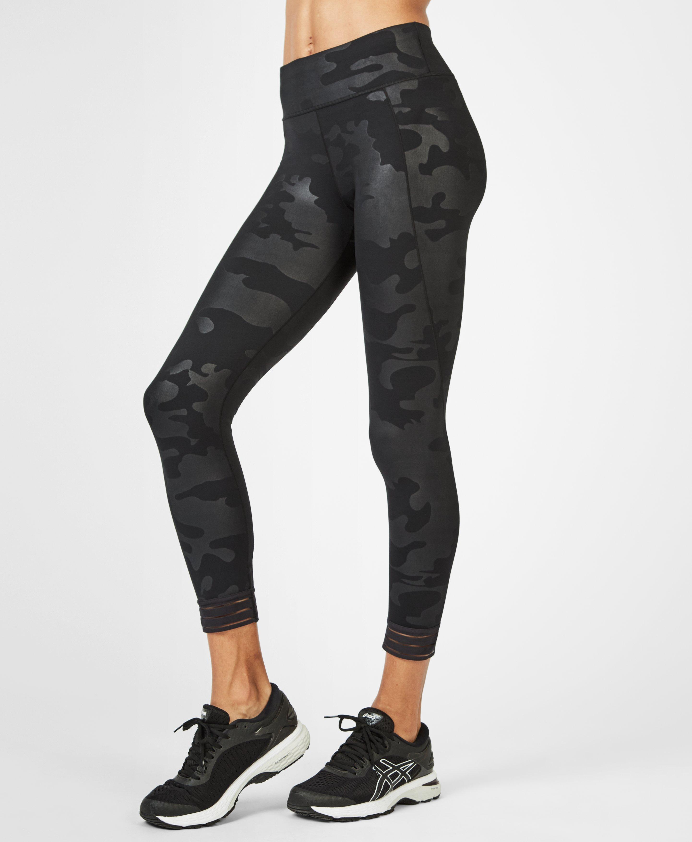 black camo workout leggings