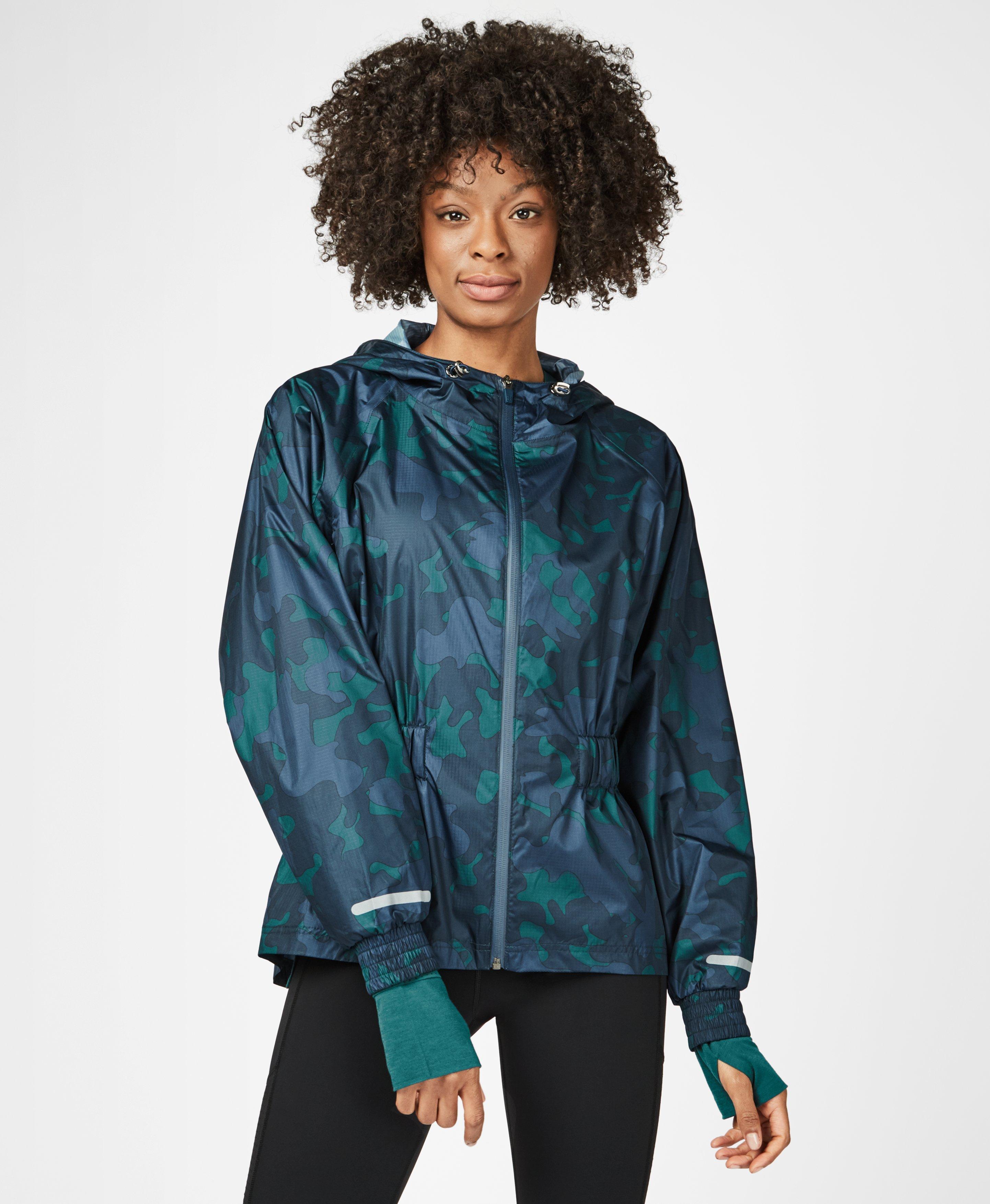 Storm Seeker Batwing Jacket, Beetle Blue June Bug Camo | Sweaty Betty
