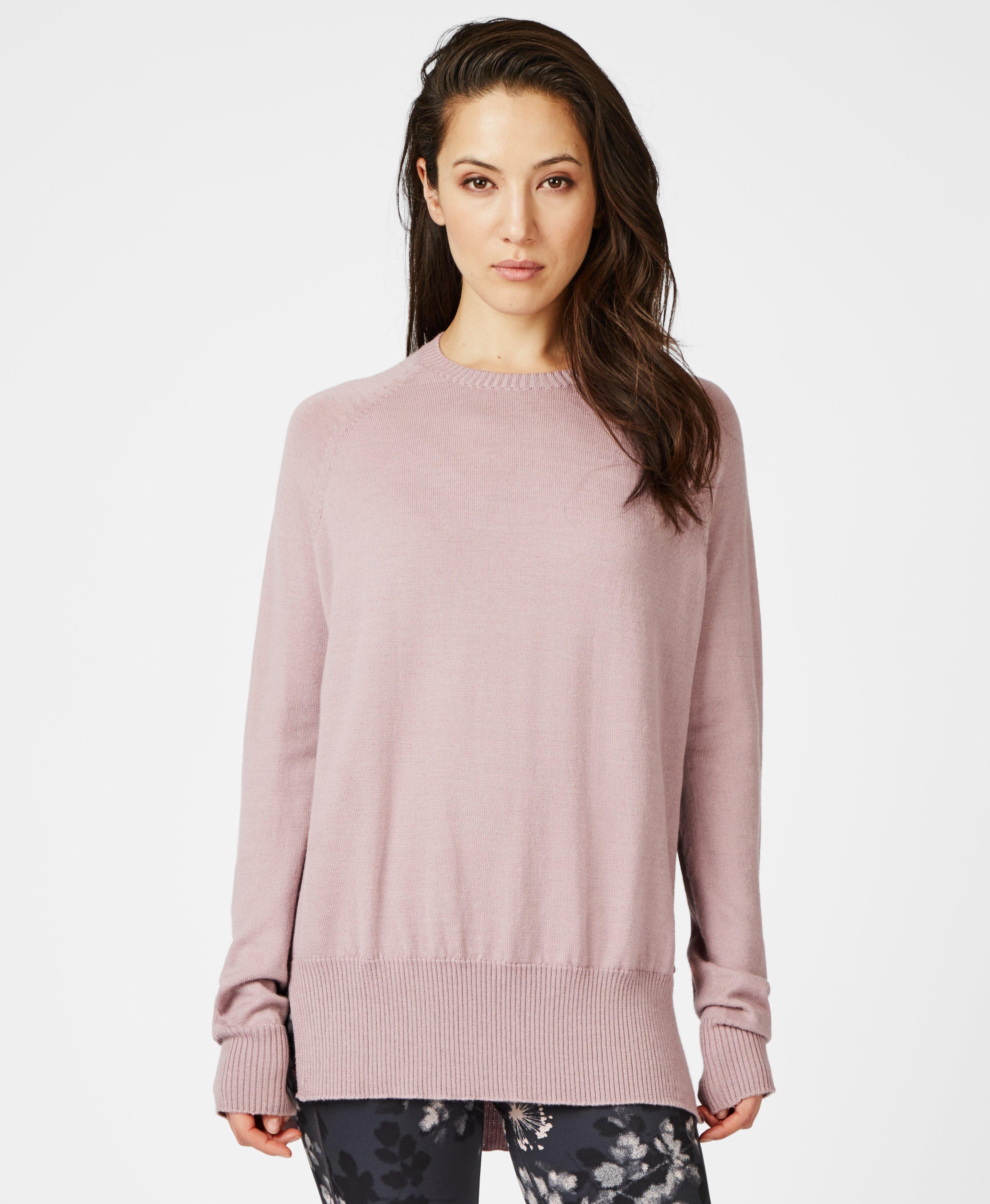 Hoxton Merino Crew Neck Jumper, Velvet Rose | Sweaty Betty