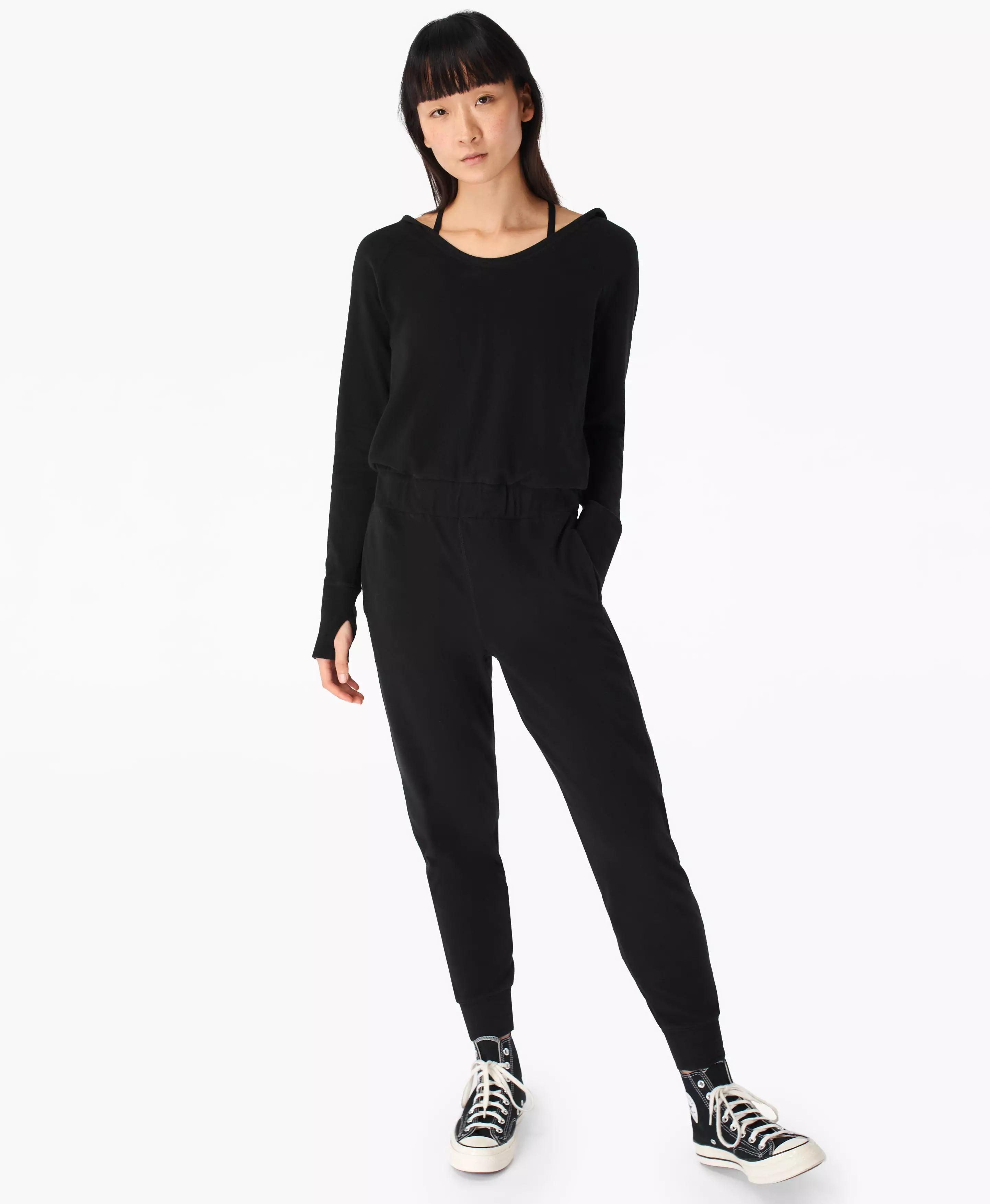 Peck skovl dagsorden Hibernate Luxe Fleece Jumpsuit - black | Women's Dresses and Jumpsuits |  www.sweatybetty.com