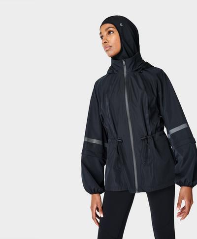 Mission Waterproof Jacket, Black | Sweaty Betty