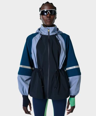 Mission Waterproof Jacket, Navy Blue | Sweaty Betty