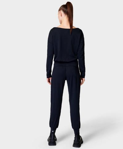 Gary Long Sleeve Jumpsuit, Black | Sweaty Betty